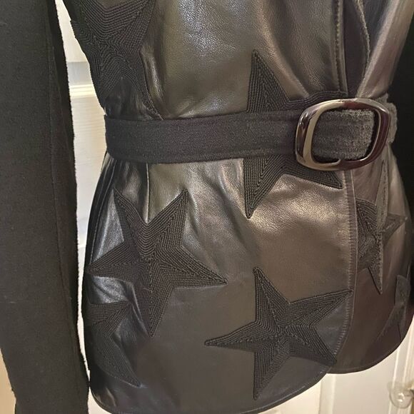 Valentino genuine leather/ wool blazer/jacket, S-M - Picture 4 of 14